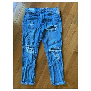 Distressed jeans